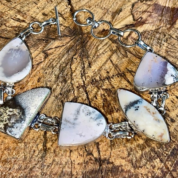 Dendritic Agate Bracelet 7” - 8” - Picture 6 of 6